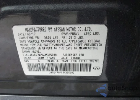 2018 Infiniti Q50 3.0T Luxe z USA, uszkodzony, nr VIN JN1EV7AP4JM355990